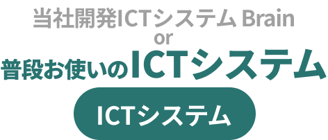 普段お使いのICTシステム or Brain 当社開発のICTシステム